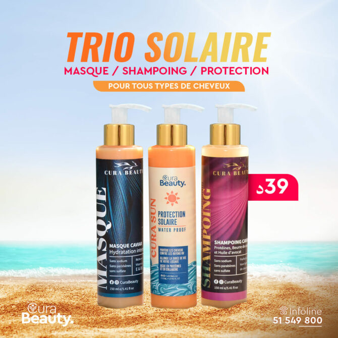 Pack trio solaire cura beauty