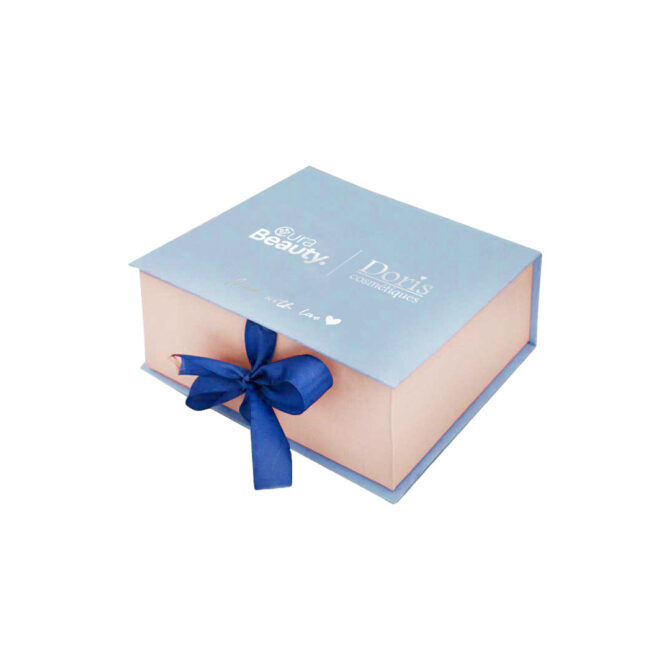 Coffret cadeau bleu vide